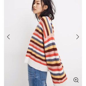 Madewell Size L Cardiff Striped Sweater